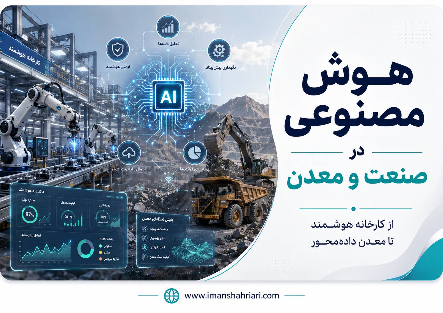 هوش مصنوعی در صنعت و معدن؛ از کارخانه هوشمند تا معدن خودران