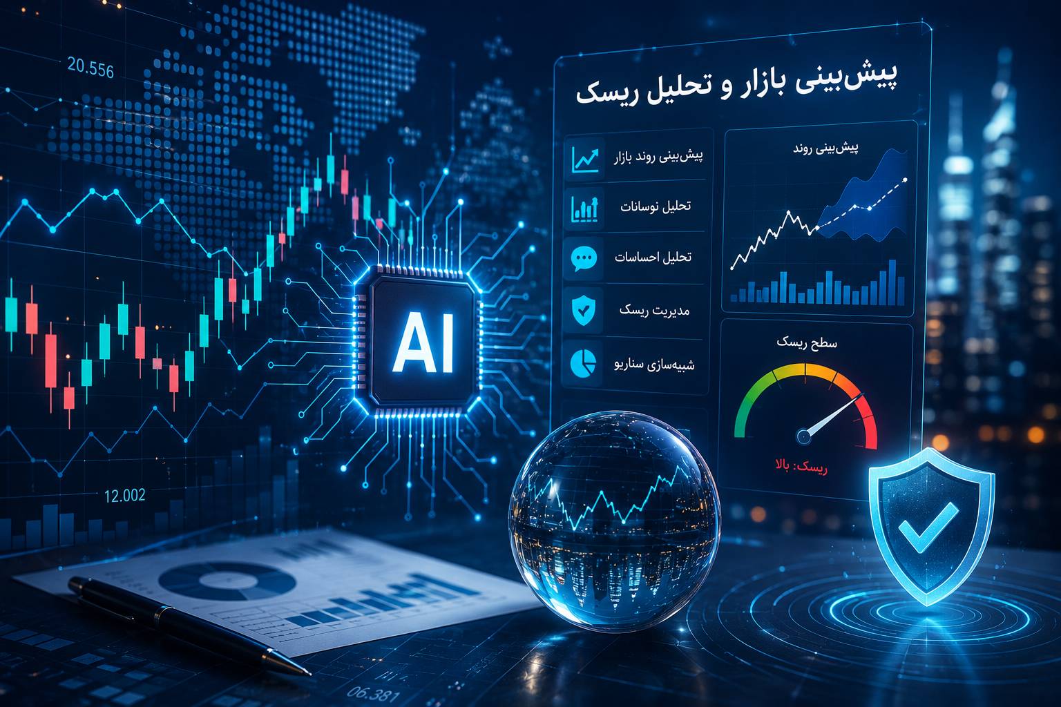 هوش مصنوعی در پیش‌بینی بازار و تحلیل ریسک؛ ۱۴ کاربرد مهم AI